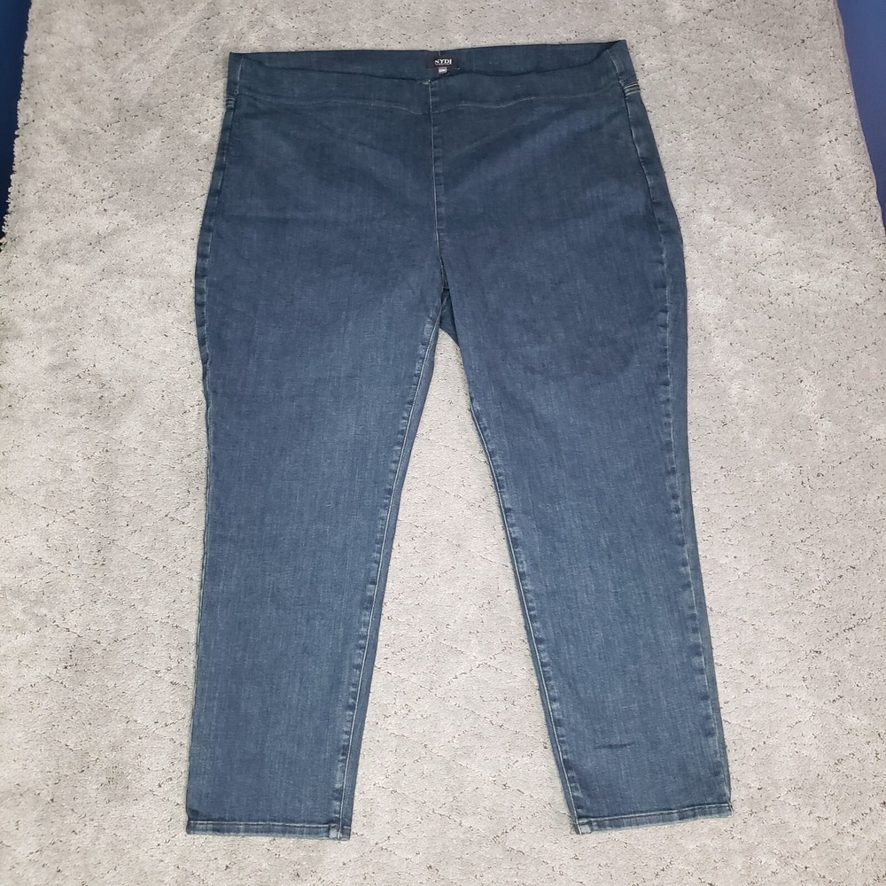 NYDJ Jeans Womens 22W Blue Skinny Pull On Lift Tuck High Rise Stretch Denim